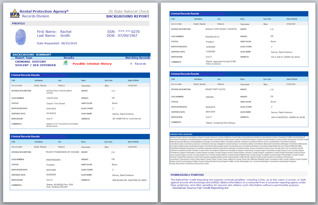 RPA Tenant Screening | Tenant Credit, Criminal, Evictions